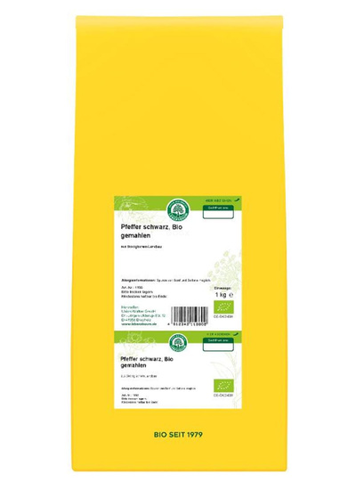 Produktfoto zu Pfeffer schwarz, gemahlen 1kg