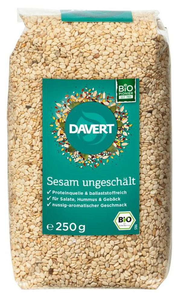 Produktfoto zu Sesam, ungeschält 250g Davert