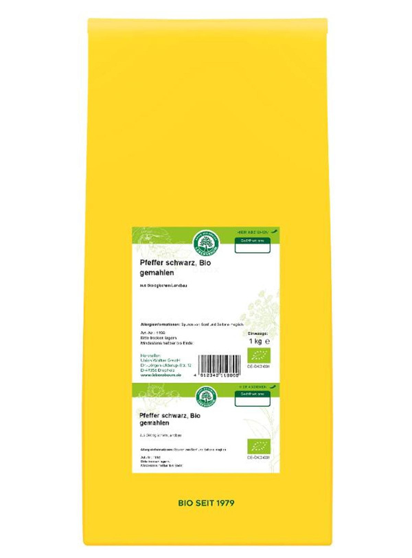 Produktfoto zu Pfeffer schwarz, gemahlen 1kg
