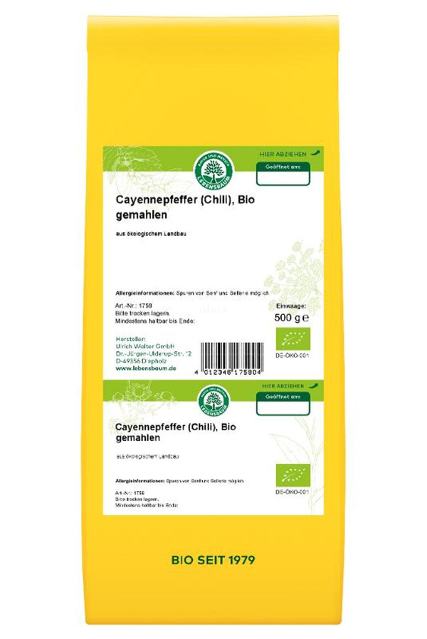 Produktfoto zu Cayennepfeffer, gemahlen 1kg